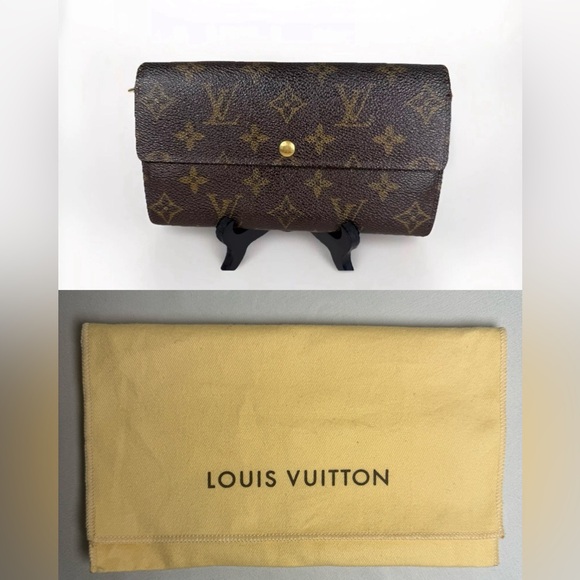 Louis Vuitton Sarah Brown Monogram Long Wallet Authentic Brown with dust pouch - Picture 2 of 16